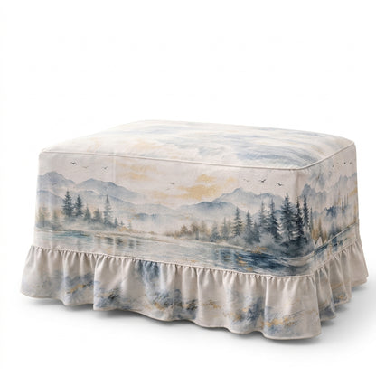 Lunvioris™ Tranquil Landscape Ottoman Cover